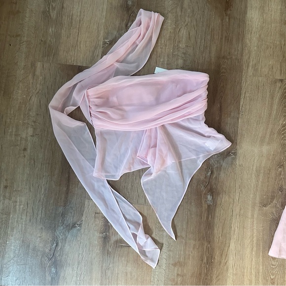 Guizo chiffon wrap around top & matching skirt - Picture 7 of 9